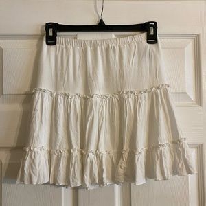 Princess Polly White Ruffled Skirt